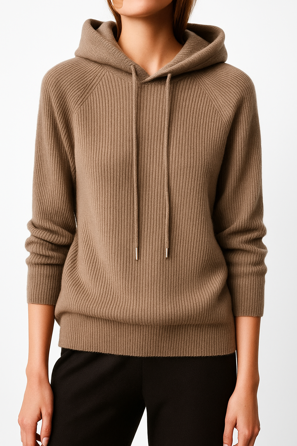 Felpa in Maglia con Cappuccio per Donna | Elise Camello