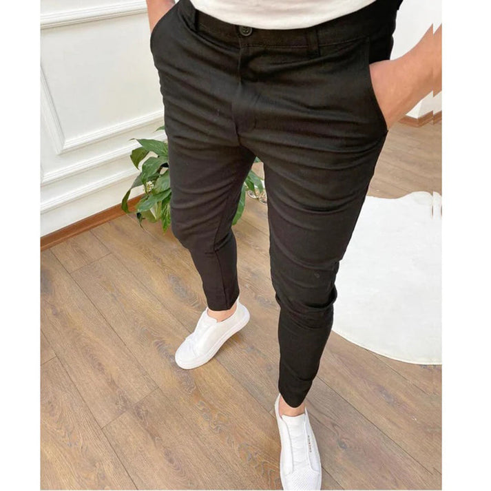 Fino | Pantaloni Casual Classici Formali Nero