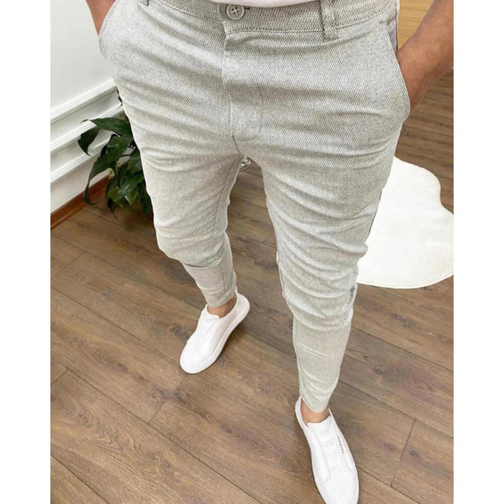 Fino | Pantaloni Casual Classici Formali Grigio chiaro