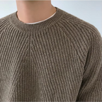 Maglione Cotone Struttura a Coste Per Uomo | Fynara