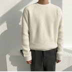 Maglione Cotone Struttura a Coste Per Uomo | Fynara