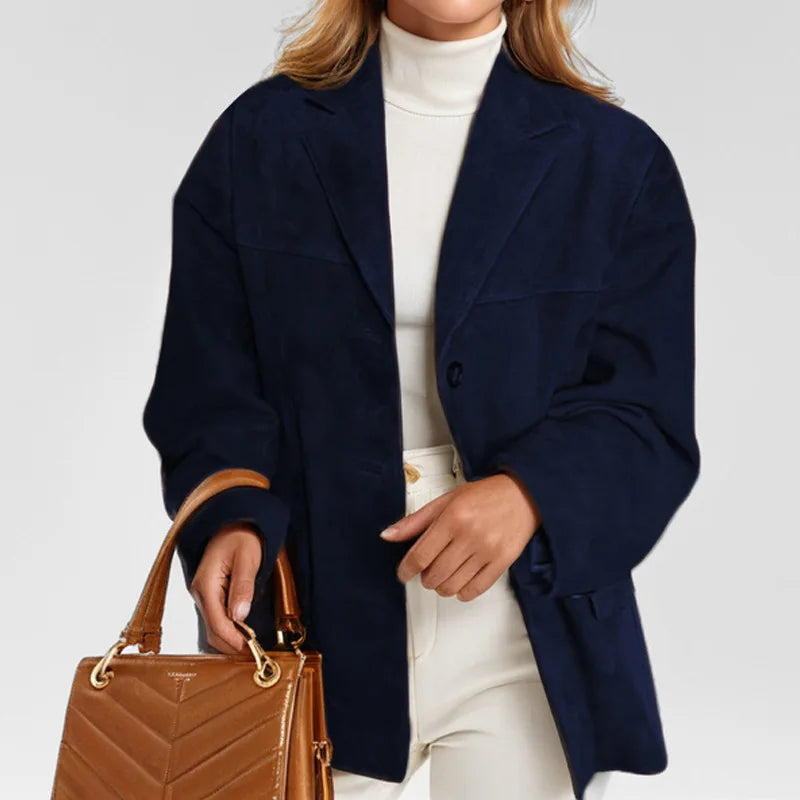 Giacca Blazer Donna in Velluto a Coste con Tasche e Bottoni | Giorgia Marrone