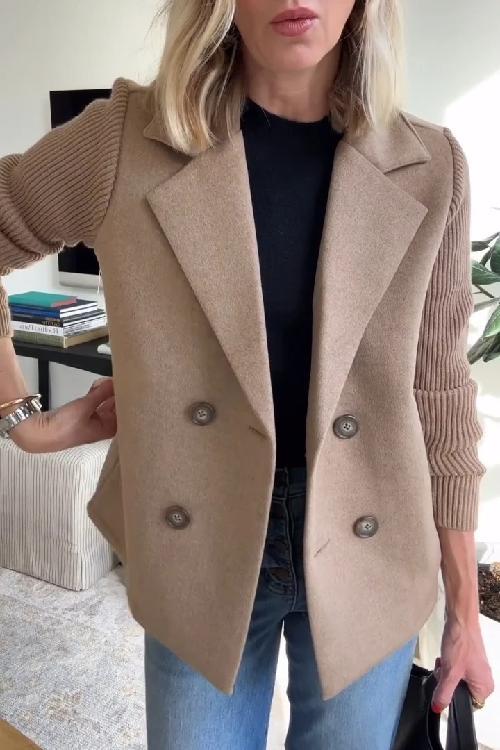Giacca Doppiopetto in Lana da Donna | Belloria Beige