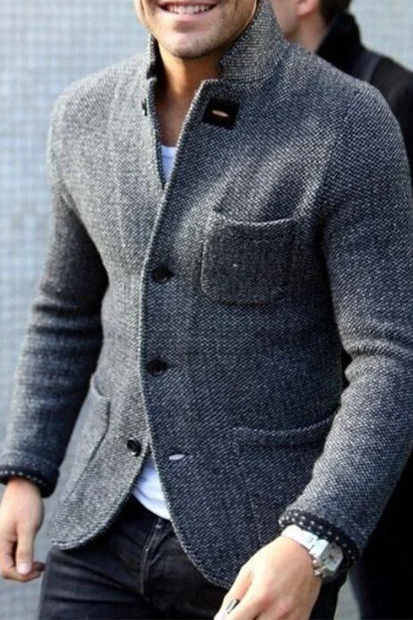 Giacca in Lana a Maglia per Uomo | Apollo Grigio