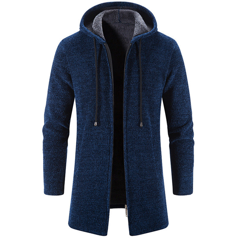 Giacca in Pile Con Cappuccio Per Uomo | Faren Blu