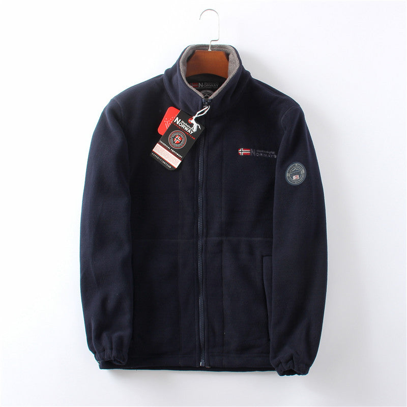 Giacca in Pile con Zip da Uomo | Aurelio Blu Navy