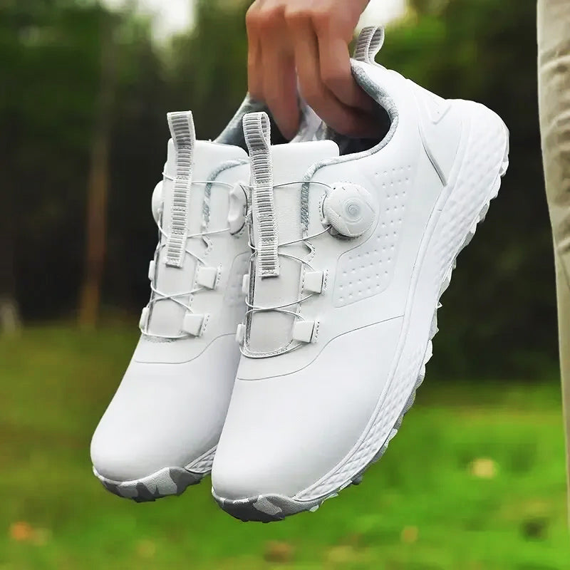 Gianni | Uomo Scarpa da Golf Lacci a Rotella Suola Chiodata Grigio