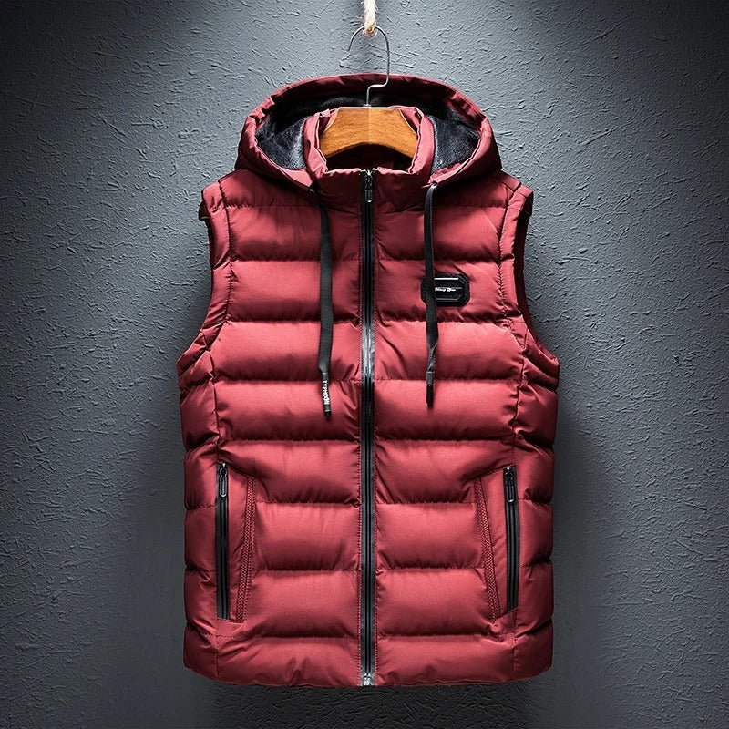 Gilet Con Cappuccio Elegante Per Uomo | Taveno Rosso