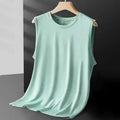 Givor | Gilet Estivo Leggero in Maglia di Seta Verde Chiaro
