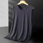 Givor | Gilet Estivo Leggero in Maglia di Seta Grigio Scuro