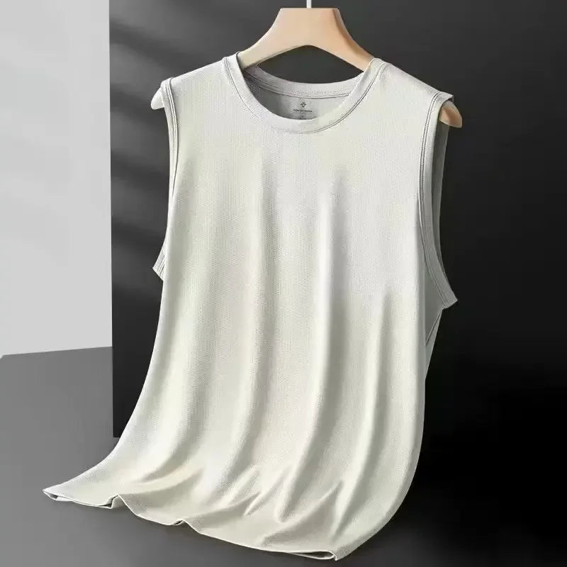 Givor | Gilet Estivo Leggero in Maglia di Seta Albicocca
