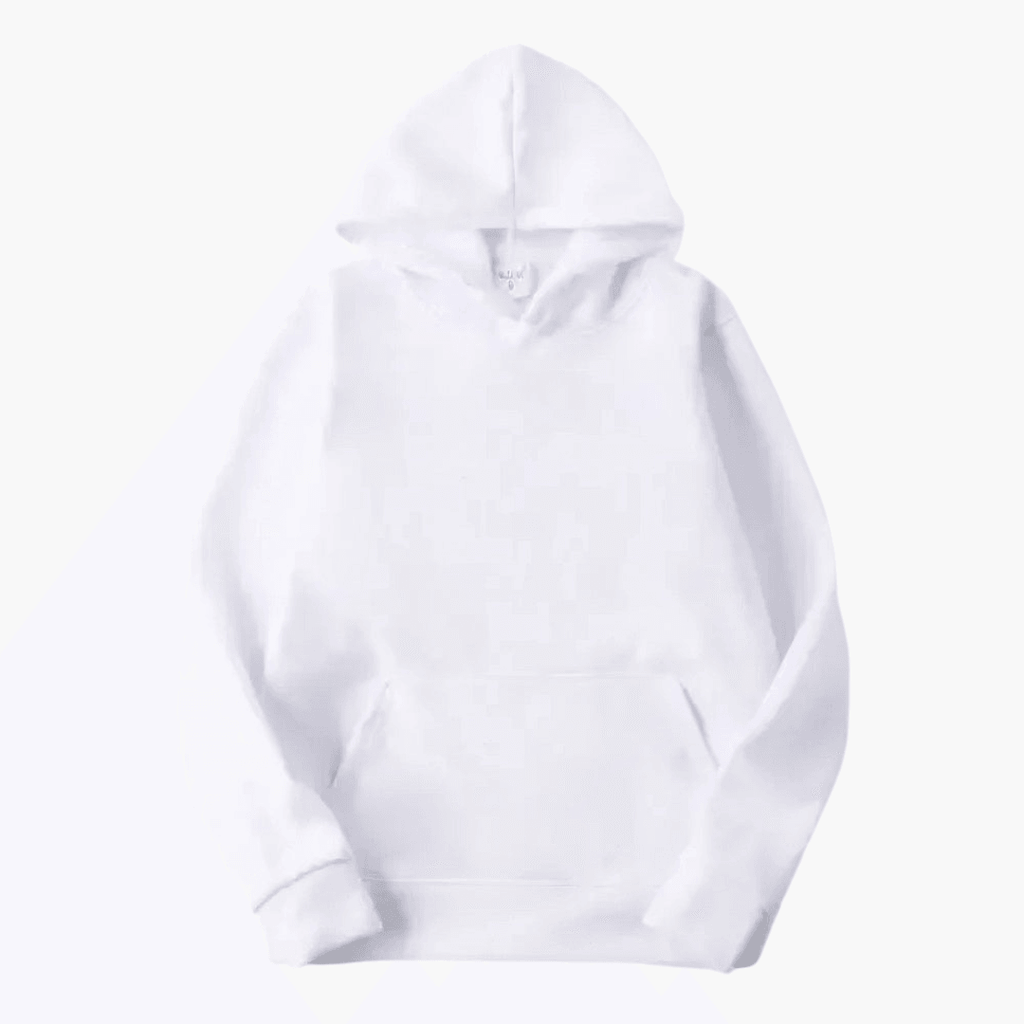Havor | Felpa Uomo Con Cappuccio Pullover Manica Lunga Tasca Marsupio Bianco