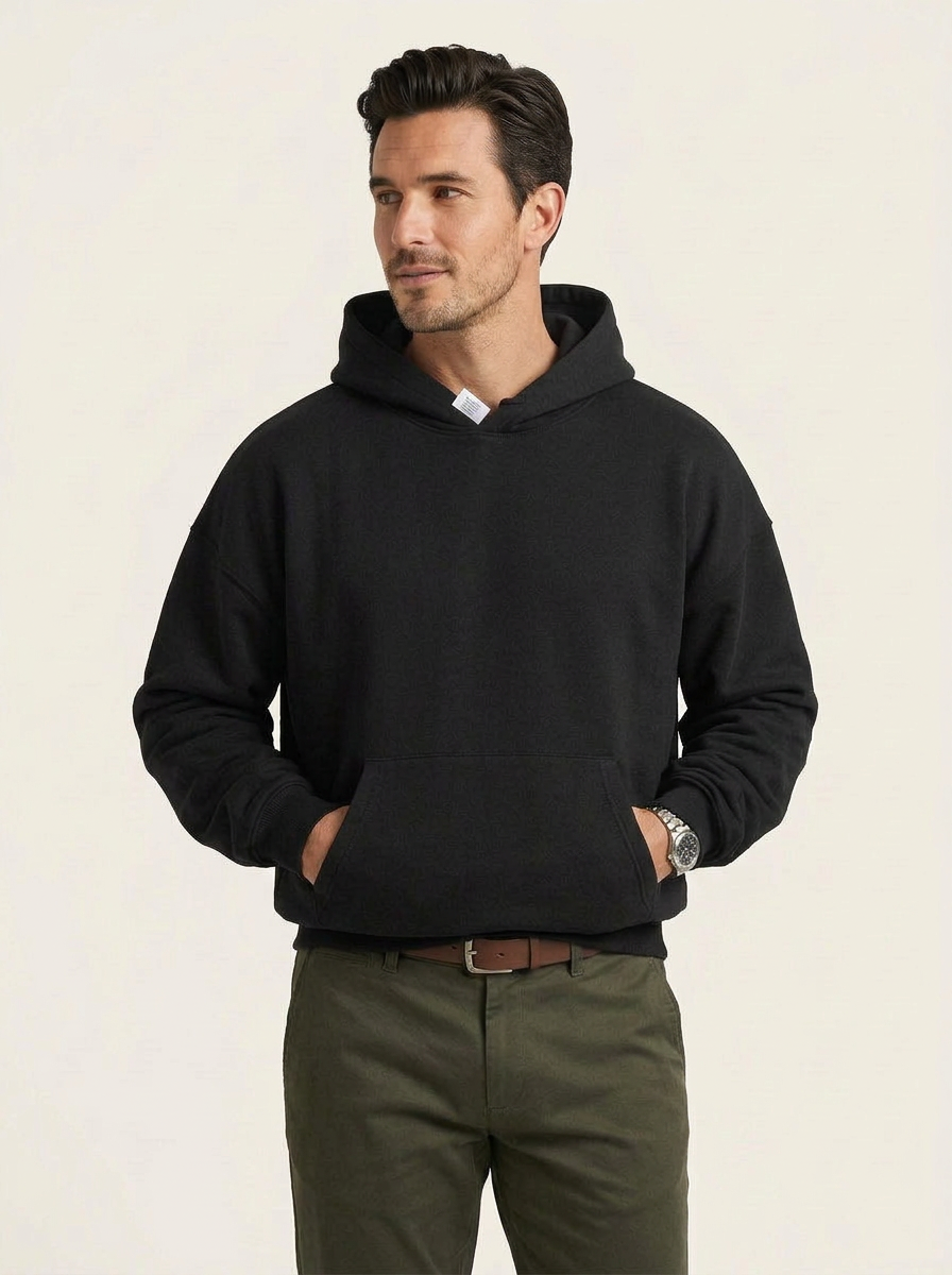 Havor | Felpa Uomo Con Cappuccio Pullover Manica Lunga Tasca Marsupio