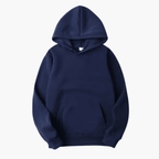 Havor | Felpa Uomo Con Cappuccio Pullover Manica Lunga Tasca Marsupio Blu navy