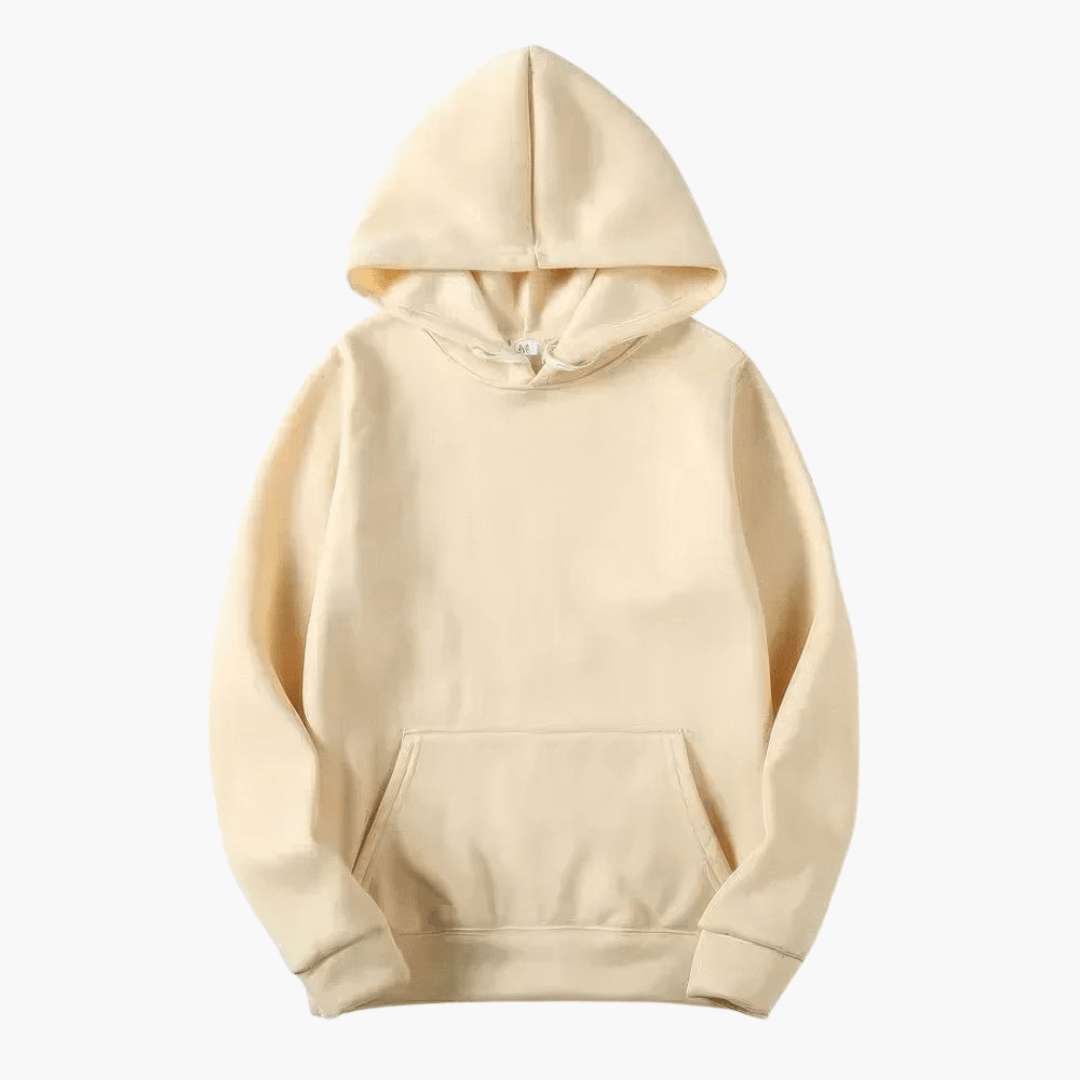 Havor | Felpa Uomo Con Cappuccio Pullover Manica Lunga Tasca Marsupio Beige