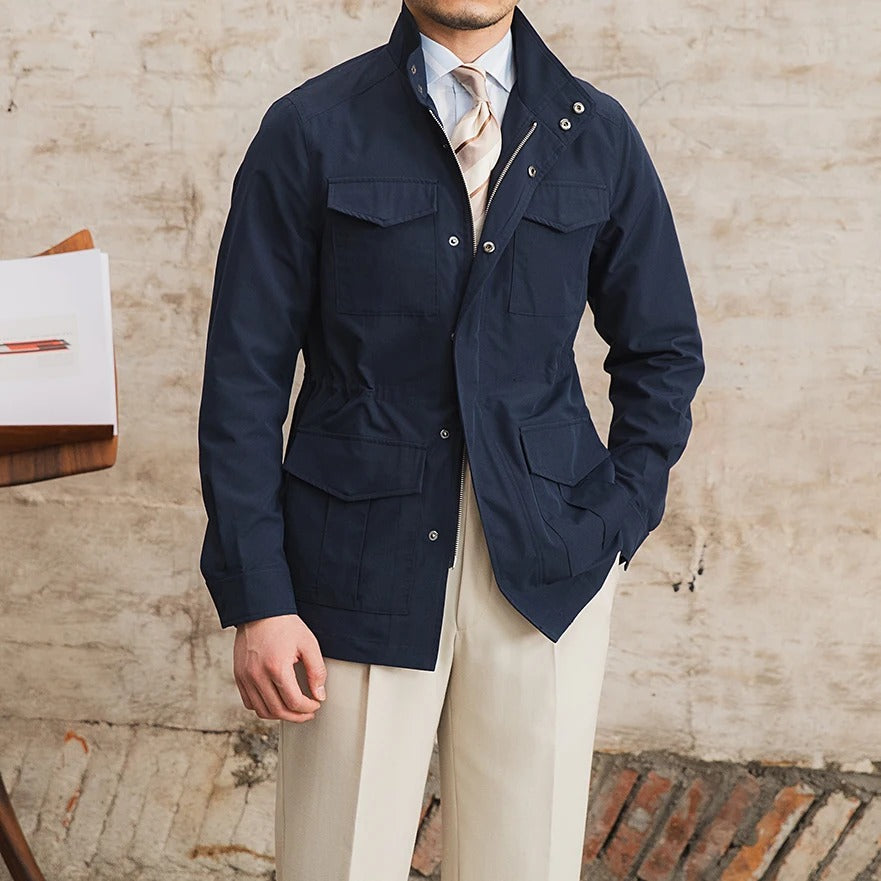 Impermeabile Corto per Uomini | Eltorax Blu Navy