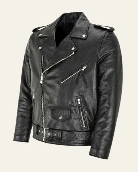 Jake | Giacca da Uomo in Similpelle Moto Biker con Cintura 2