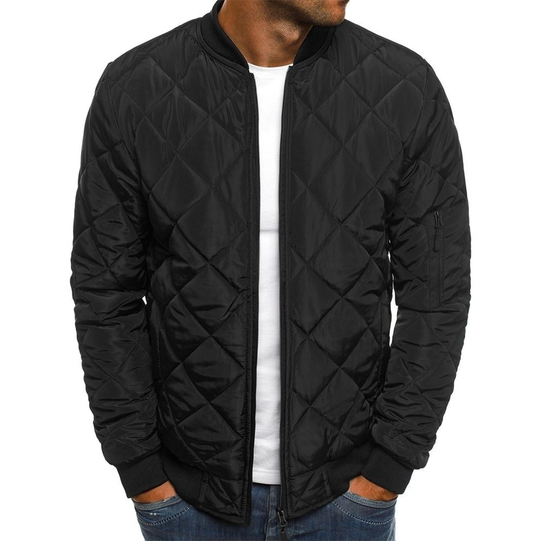 James | Giacca Bomber da Uomo Trapuntata Diamond Zip Frontale 2