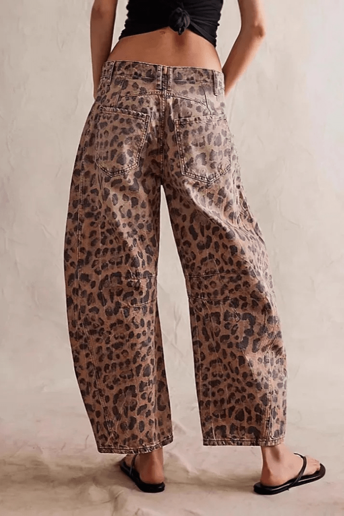 Jeans a Gamba Larga a Taglio a Barile da Donna | Shaina