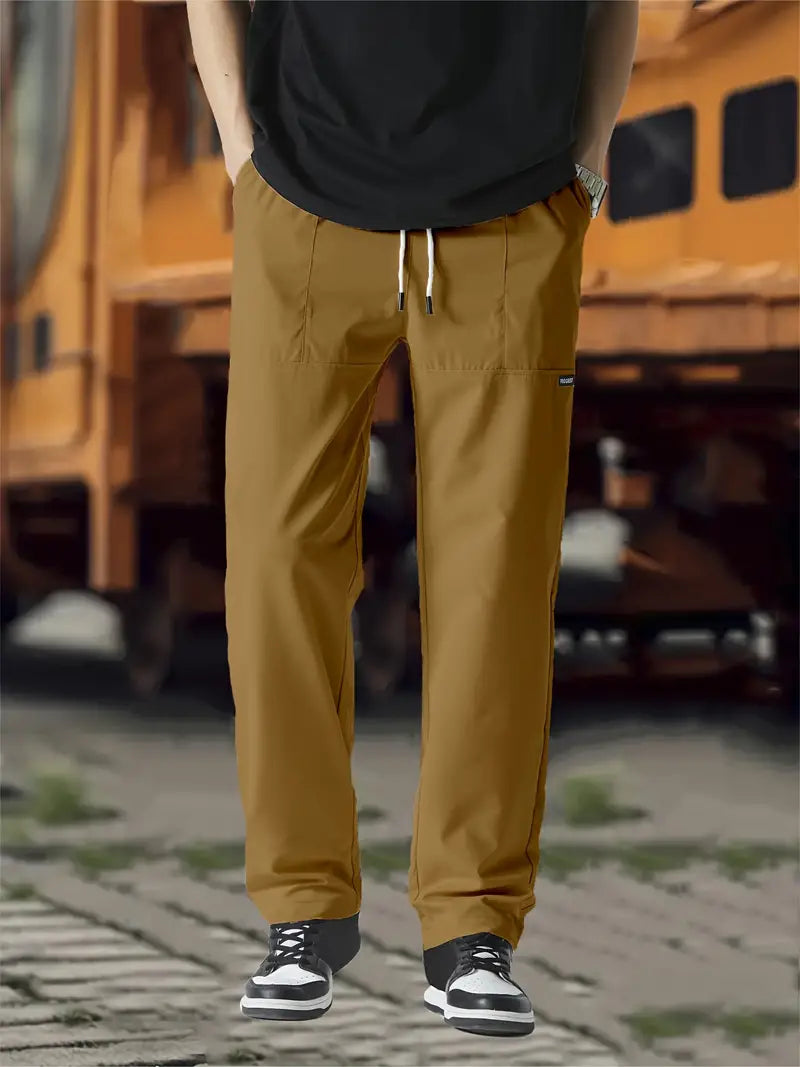 Jovano | Uomo Pantaloni Jogger Morbidi Marrone