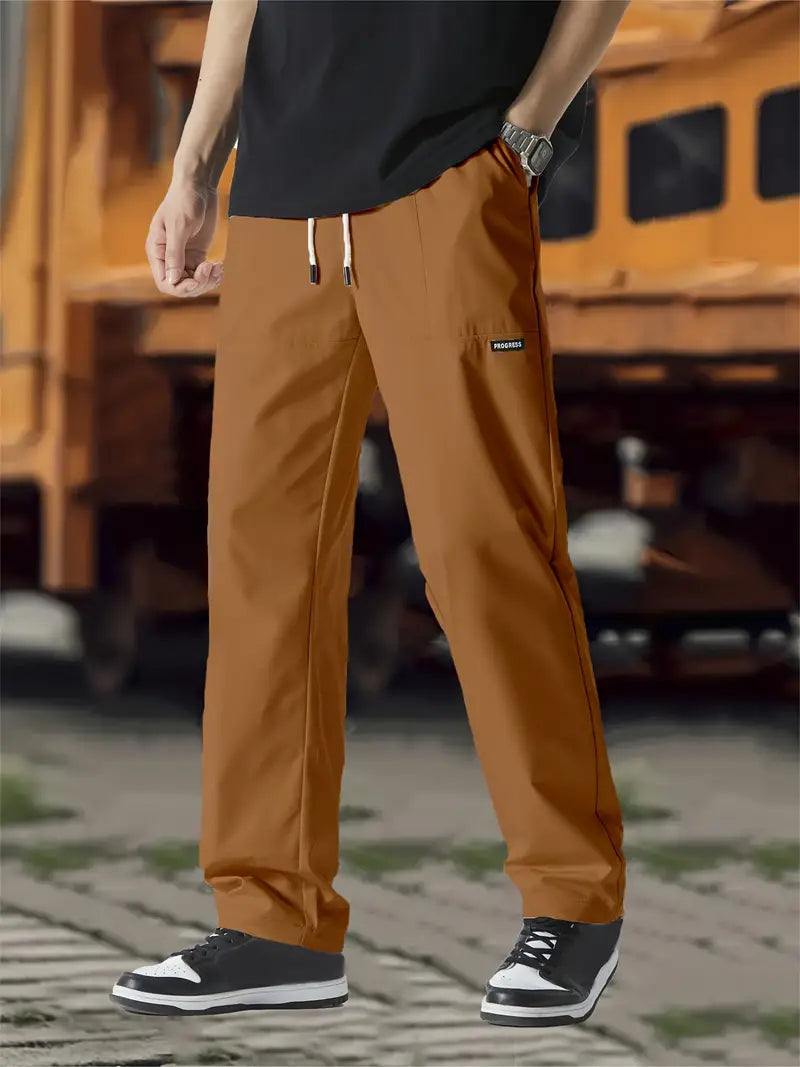 Jovano | Uomo Pantaloni Jogger Morbidi Camel