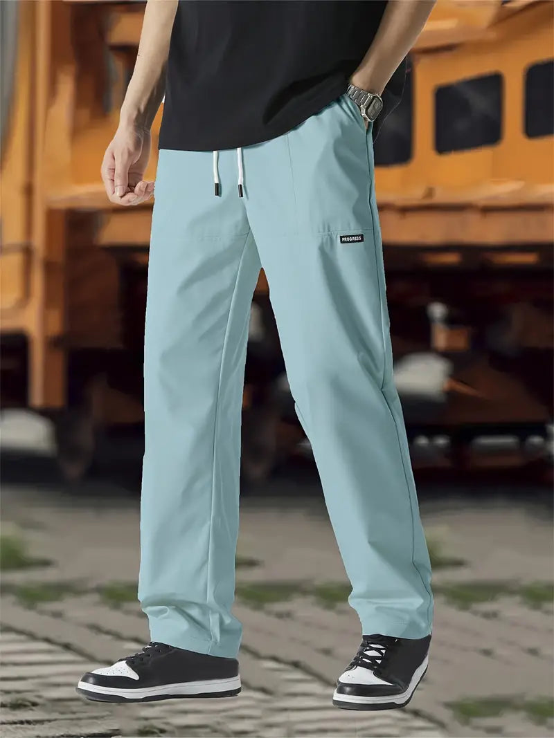 Jovano | Uomo Pantaloni Jogger Morbidi Blu Chiaro