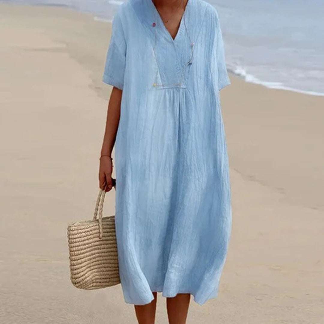 Women's Relaxed Fit Midi Dress for Beach, Holiday & Special Occasions