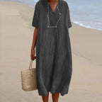 Women's Relaxed Fit Midi Dress for Beach, Holiday & Special Occasions