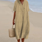 Women's Relaxed Fit Midi Dress for Beach, Holiday & Special Occasions