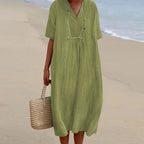 Women's Relaxed Fit Midi Dress for Beach, Holiday & Special Occasions