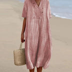 Women's Relaxed Fit Midi Dress for Beach, Holiday & Special Occasions