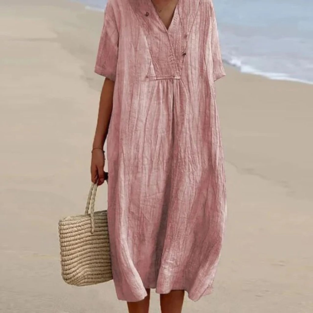 Women's Relaxed Fit Midi Dress for Beach, Holiday & Special Occasions