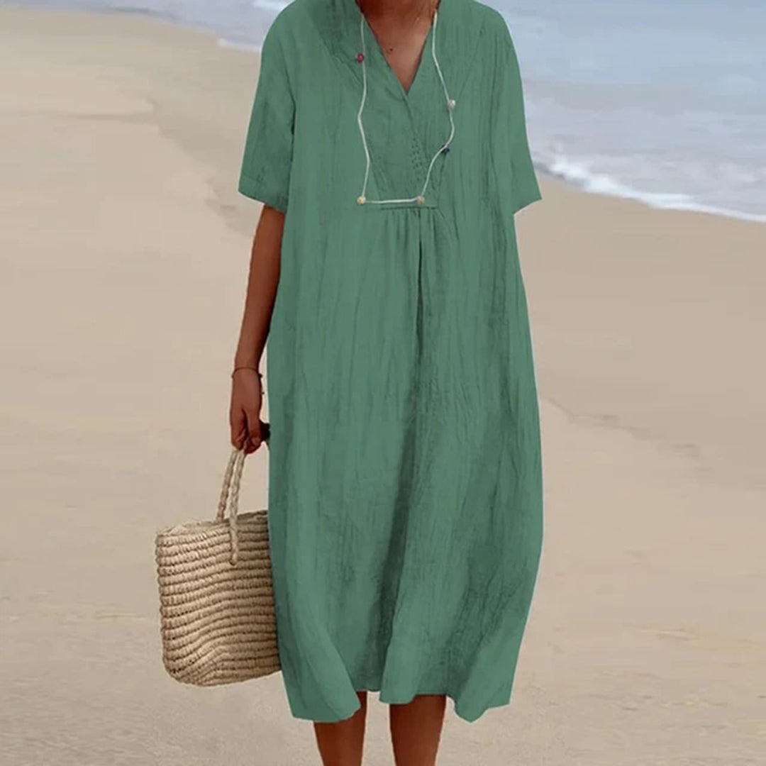 Women's Relaxed Fit Midi Dress for Beach, Holiday & Special Occasions