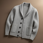 Maglione Button-Up In Misto Lana Per Uomo | Kelvyn Grigio
