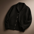 Maglione Button-Up In Misto Lana Per Uomo | Kelvyn Nero
