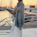 Knovela | Maglione Cashmere Donna Cardigan Oversize Grigio One Size
