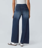 Lento | Jeans Elasticizzati a Gamba Larga