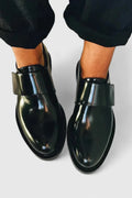 Leon | Mocassino da Uomo Nero in Pelle Verniciata Slip-On Nero