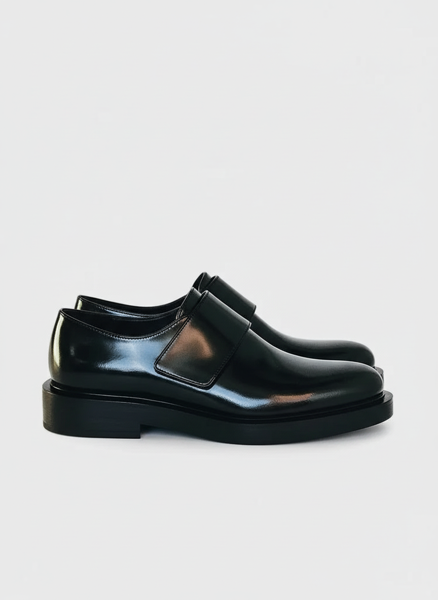 Leon | Mocassino da Uomo Nero in Pelle Verniciata Slip-On
