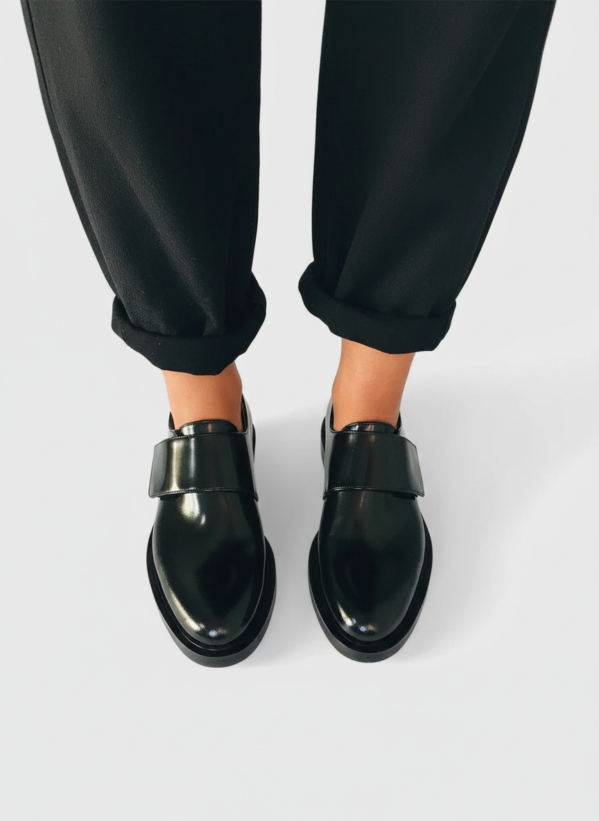 Leon | Mocassino da Uomo Nero in Pelle Verniciata Slip-On