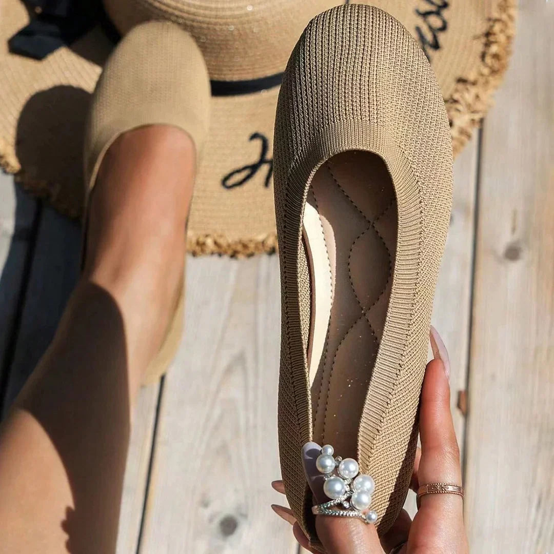 Lina | Sneakers Traspiranti Slip On Antiscivolo Cachi