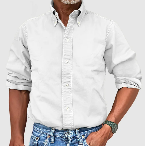 Lino | Camicia Classica Maniche Lunghe Bianco