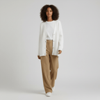 Cardigan da donna con scollo a V, bottoni frontali e vestibilità comoda