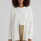 Cardigan da donna con scollo a V, bottoni frontali e vestibilità comoda