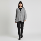 Cardigan da donna con scollo a V, bottoni frontali e vestibilità comoda