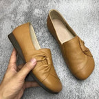 Lola | Mocassini Donna Pelle Ortopedici Slip On Marrone