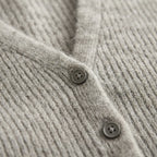 Cardigan lungo da donna con bottoni e maniche svasate