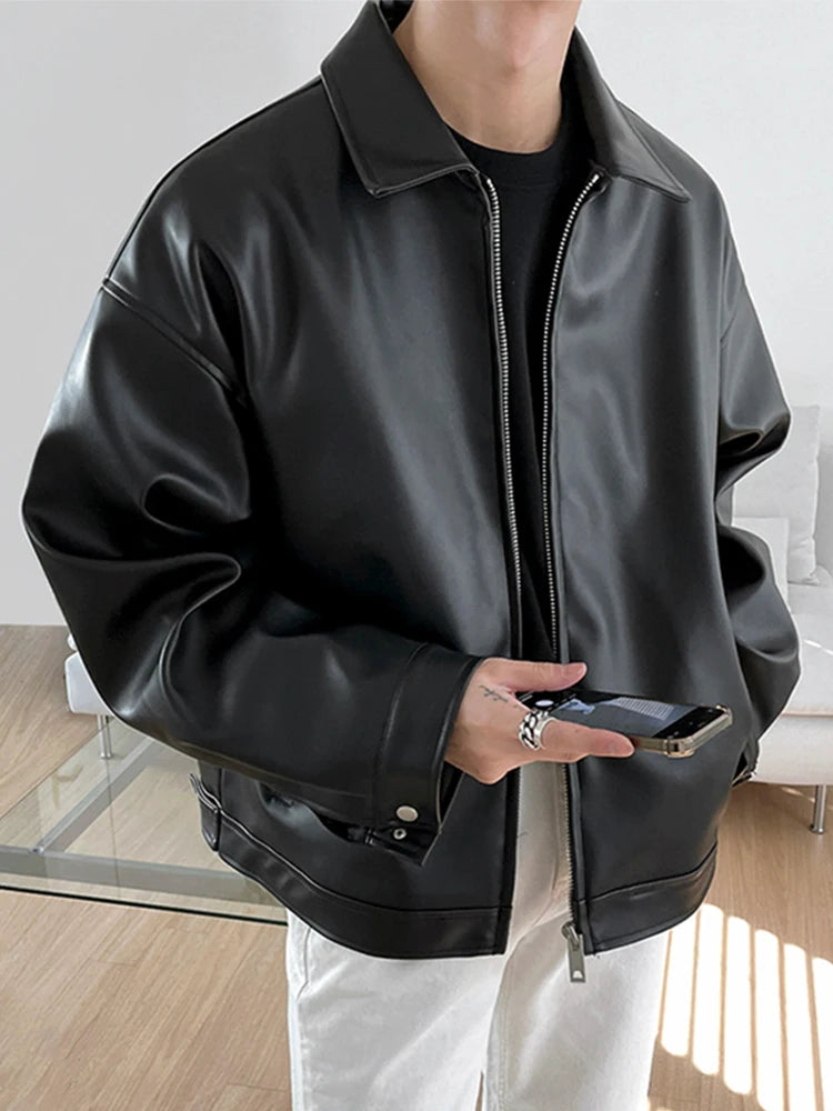 Lucio | Giacca in Pelle Casual Uomo Oversize 3