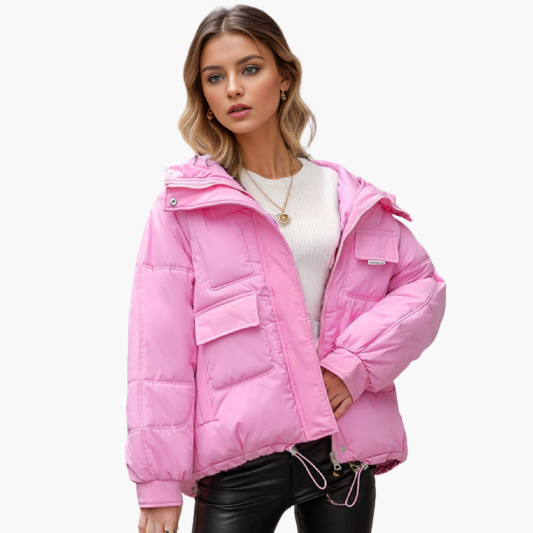 Piumino Imbottito Con Cappuccio Per Donna | Lunara Rosa