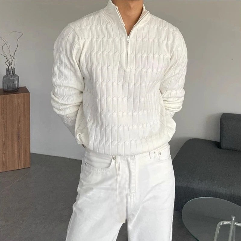 Maglione Jacquard con Zip per Uomini | Trivon